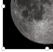 Photo of the Earth's moon. The photo appears selected in Word